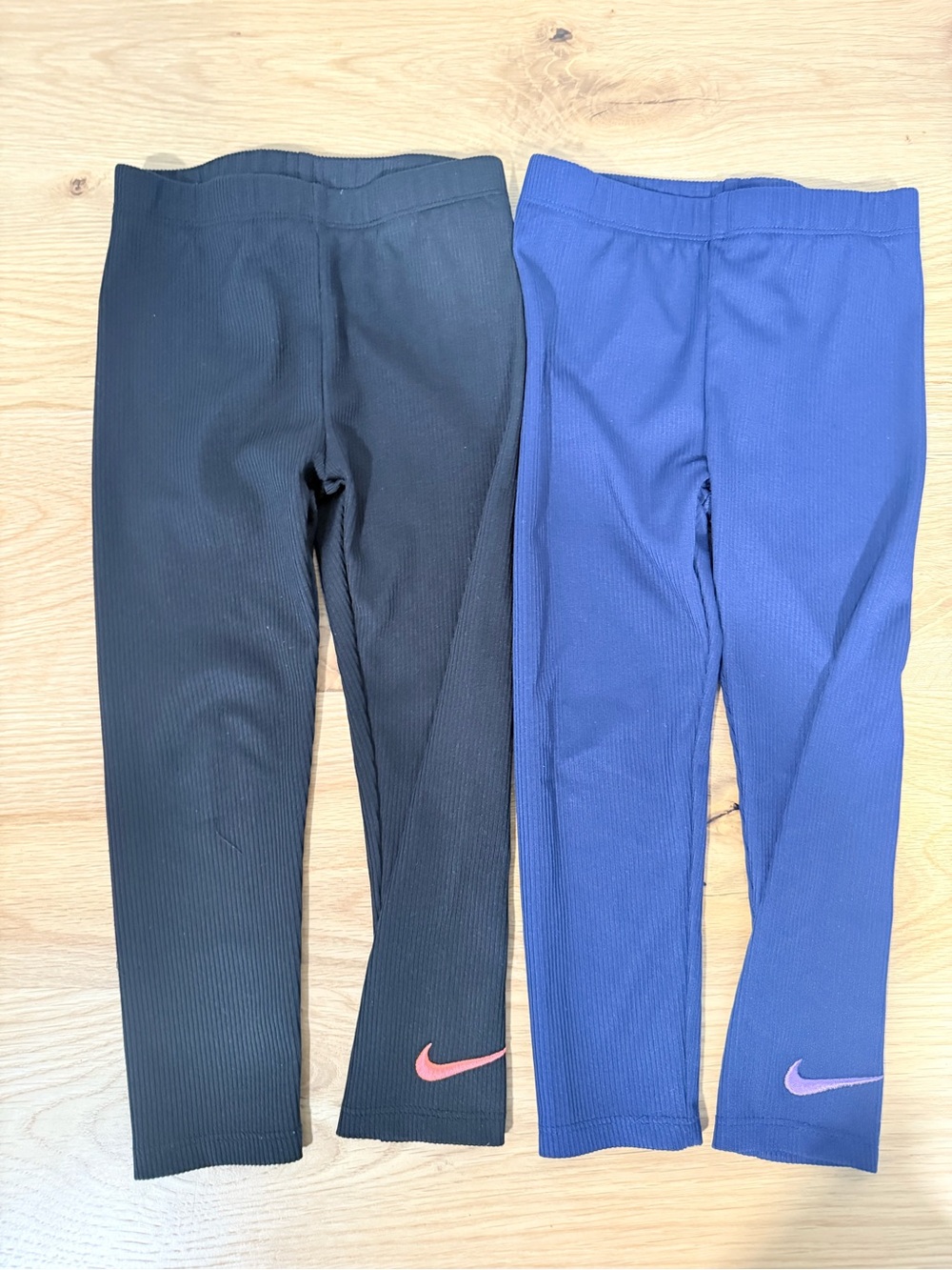 Nike Kids' Black and Blue Leggings - 2-Pack-Size 4T